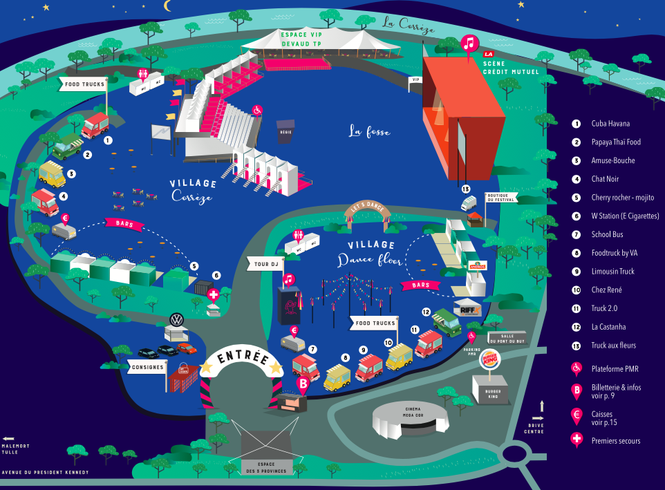 Plan du site Brive Festival
